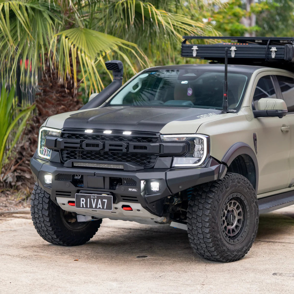 Aluminium Front Bar – Ford Ranger Next Gen (2022–Present) / Everest Next Gen, includes RIVAL FOG Lights