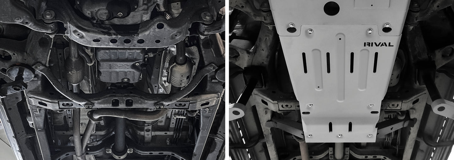 Aluminum Gearbox and Transfer Case Skid Plate - Toyota Tacoma (2015-2023) Not Compatible with TRD Skid Plate