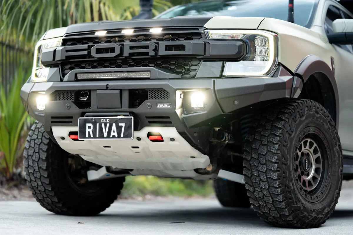 Aluminium Front Bar – Ford Ranger Next Gen (2022–Present) / Everest Next Gen, includes RIVAL FOG Lights