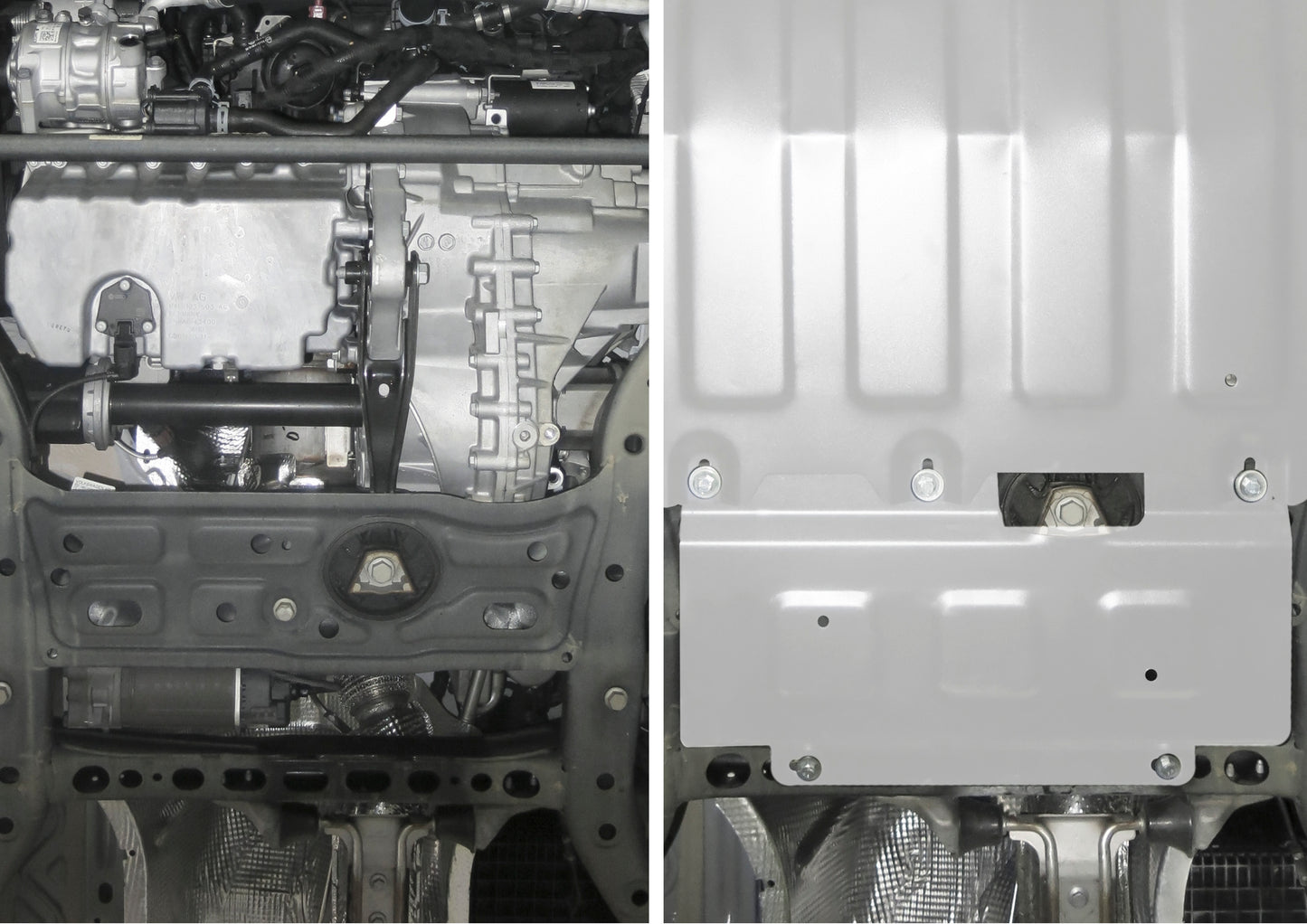 Aluminium Electric Steering Rack Motor Skid Plate – Volkswagen Crafter (2017–Present)