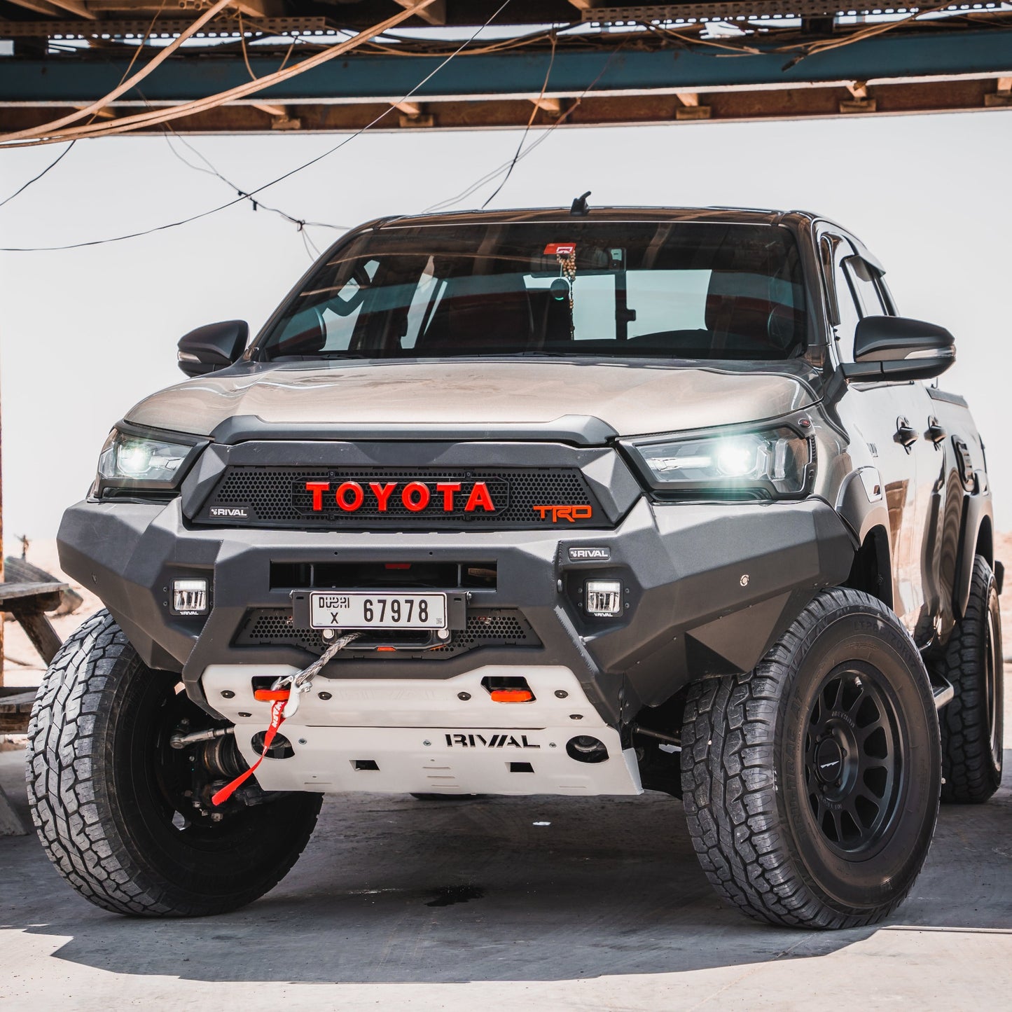 RIVAL Front Aluminum Bumper Toyota Hilux 2021- - RIVAL 4x4  Asia | Middle East | Africa