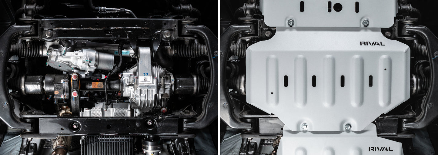 Aluminum Engine Skid Plate - Tank 300 2.0L At 4Wd (2021-Present) / Tank 500 3.0L At 4Wd (2021-Present) + Fitting Kit