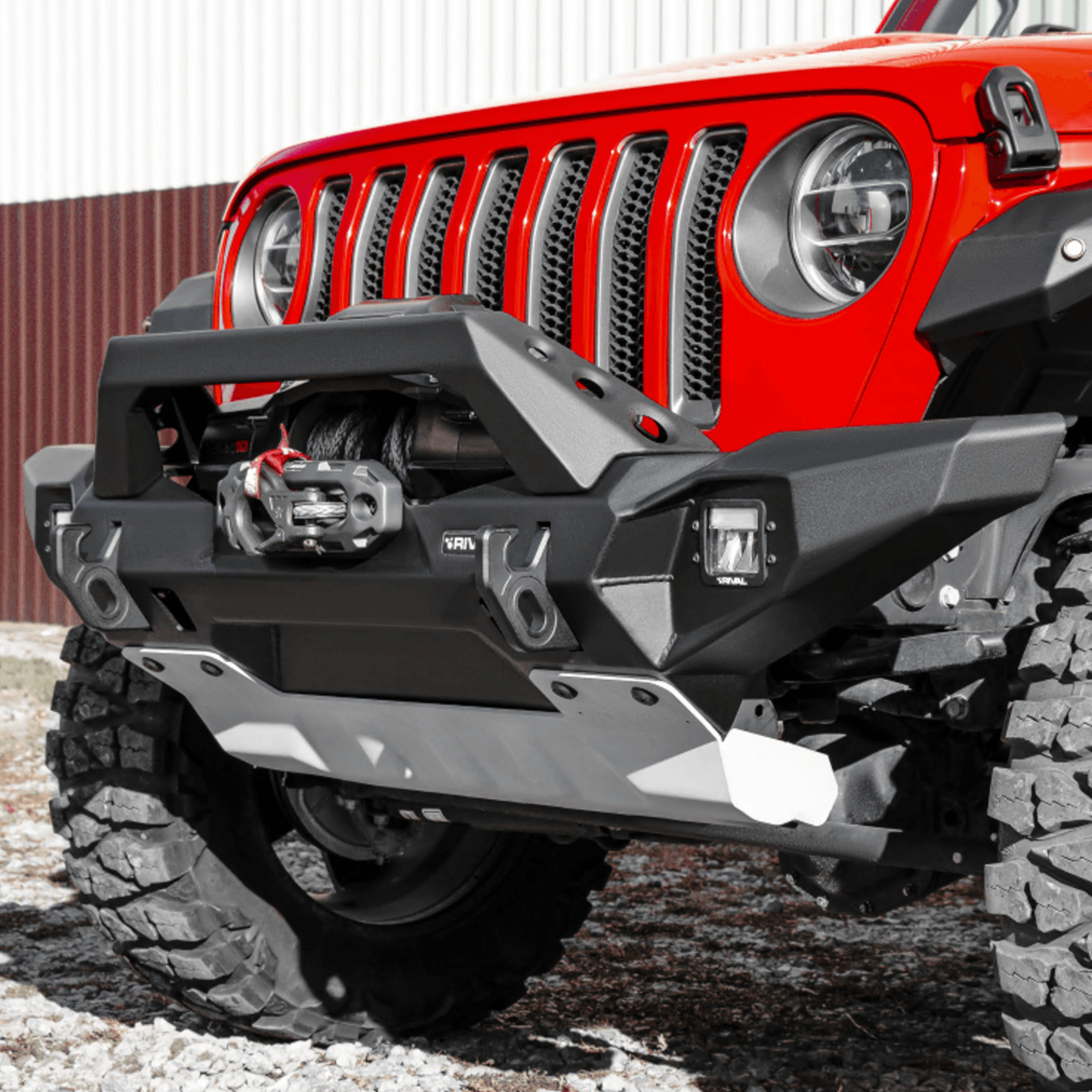 RIVAL Front Aluminum Full-Width Bumper Jeep Wrangler JL JK Gladiator - RIVAL USA